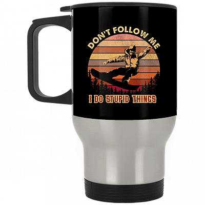 14 oz. Silver Travel Mug