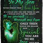 To My Son Never Forget That I Love You If I Could Give You One Thing Fleece Blanket - Sherpa Blanket