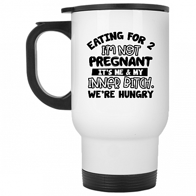 14 oz. White Travel Mug