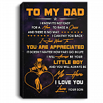 Son to My Dad I Know Not Easy for Woman to Raise a Child Welder Framed Canvas Prints - Unframed Poster