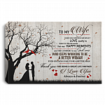 To My Wife Who Has Shown Me What Love Really Is Cardinal Framed Canvas Prints - Unframed Poster