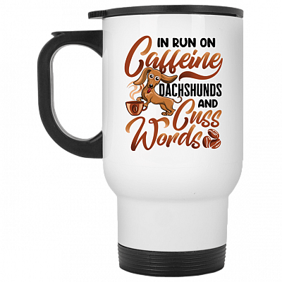 14 oz. White Travel Mug