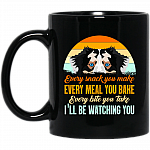 Vintage Every Snack You Make Every Meal You Bake I'll Be Watching You Funny Australian Shepherd Ceramic Mug