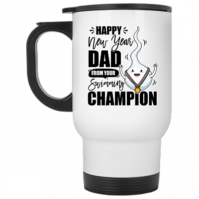 14 oz. White Travel Mug
