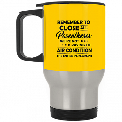 14 oz. Silver Travel Mug