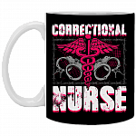 Correctional Nurse Nursing Thin Silver Line Law Coffee Mug - Beer Stein - Water Bottle