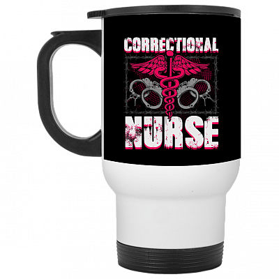 14 oz. White Travel Mug