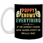 Poppy Know Everythings Ceramic Mug - Funny Papa Gift