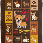 Cute Just A Girl Who Loves Corgis Fleece Blanket-Premium Sherpa Blanket-Woven Blanket For Dog Mom Dad Lovers