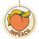 Impeach Trump Anti Donald Trump Political Flat Circle Porcelain Ceramic Decorative Ornament Keepsake