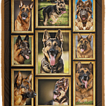 German Shepherd Dog Lover Fleece Blanket - Premium Sherpa Blanket - Woven Blanket - German Shepherd Gifts