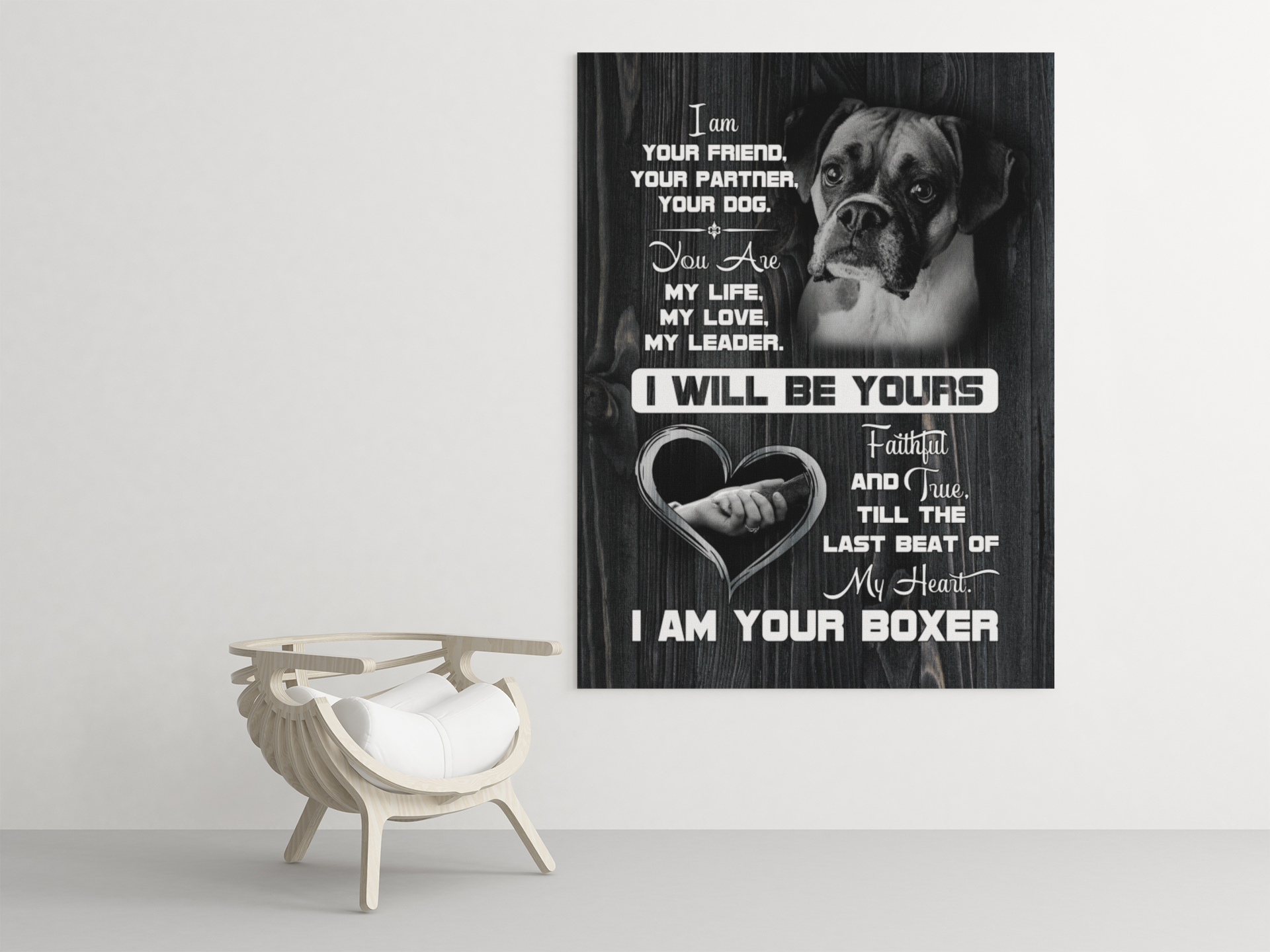 12VT. Your Friend Boxer canvas mockup
