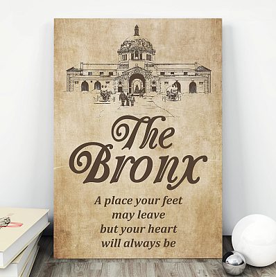 Alternative view of The Bron-X Place Your Feet May Leave But Your Heart Will Always Be Framed Canvas - Unframed Poster