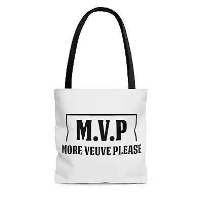 M.v.p More Veuve Please All Over Print Tote Bag-Shoulder Bag