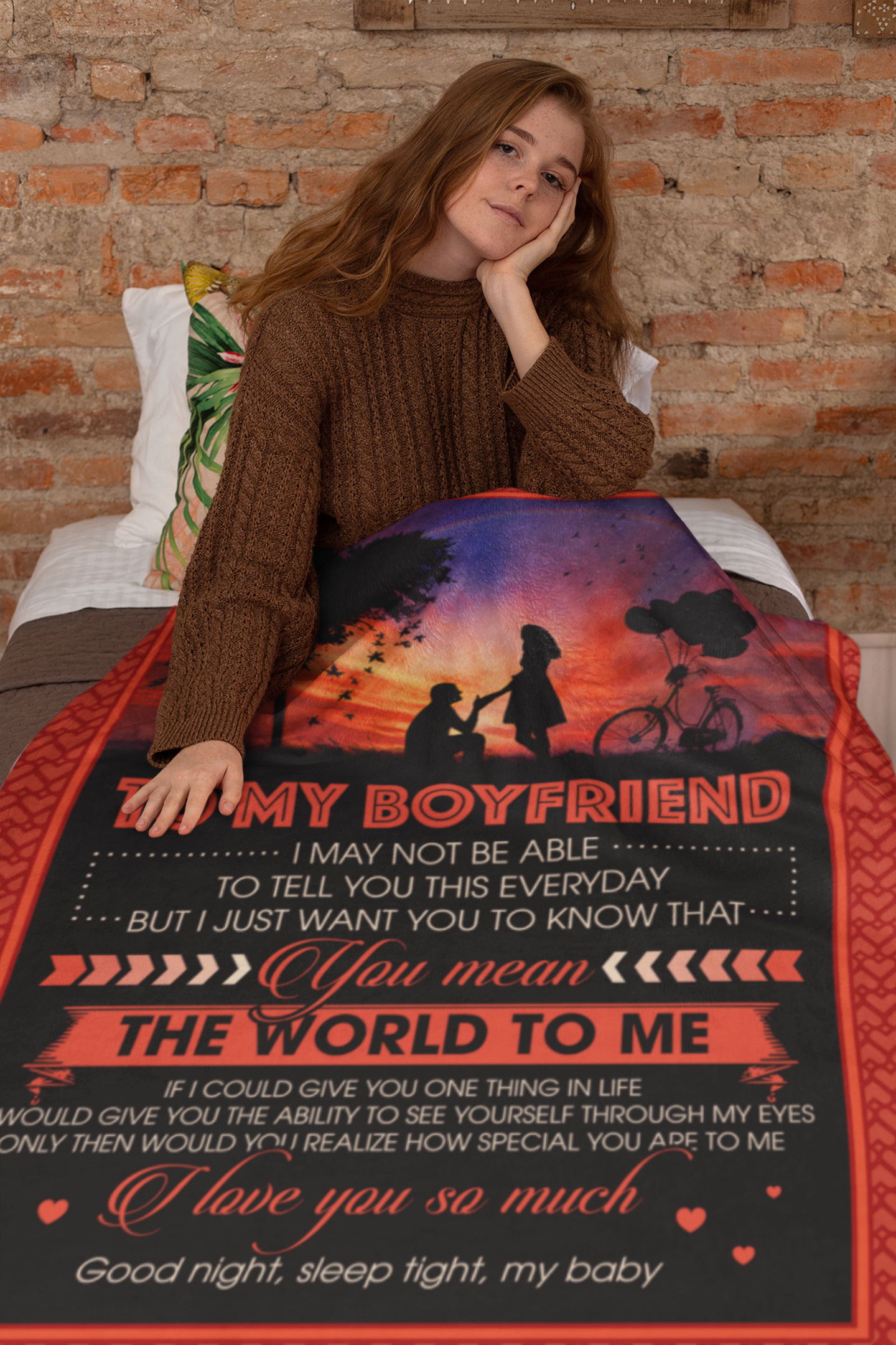 9VT. To My Boyfriend blanket mockup