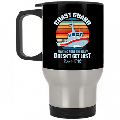14 oz. Silver Travel Mug
