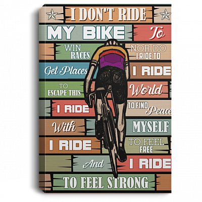 Ride Bicycle Statement Canvas Poster