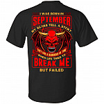 I Was Born In September My Scars Tell Me A Story They Are Reminder Of Time Print On Back T-Shirt - Birthday Month Shirt