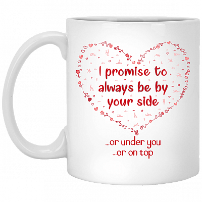 I Promise To Always Be By Your Side Or Under You Or On Top Coffee Mug - Valentine Gift Beer Stein - S-e-x Position Mug