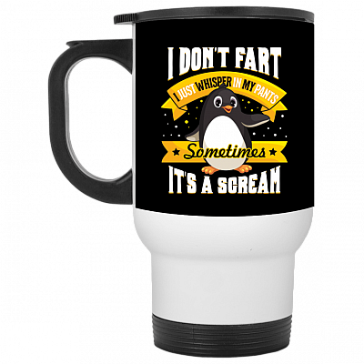 14 oz. White Travel Mug