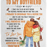 To My Boyfriend I Take You to Be My Best Friend My Faithful Partner Fleece Blanket - Premium Sherpa Blanket