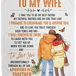 To My Wife I Take You to Be My Best Friend My Faithful Partner Fleece Blanket - Premium Sherpa Blanket