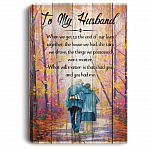 To My Husband Saying To Be With You Framed Canvas Unframed Poster - Couple In Love Quote Home Decor Wall Art