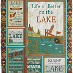 Like Is Better On The Lake Fleece Blanket-Premium Sherpa Blanket-Woven Blanket