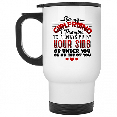 14 oz. White Travel Mug