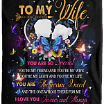 To My Wife Saying You Are So Special Fleece Blanket - From Husband To Wife Quote Sherpa Blanket Woven Blanket