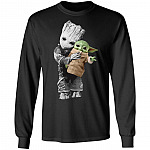Groot Yo-da Baby Star Long Sleeve - Hoodie - Sweatshirt