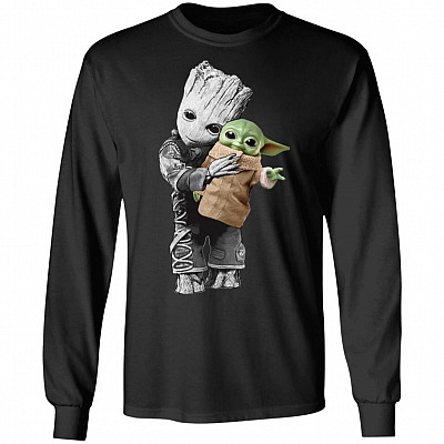 Groot Yo-da Baby Star Long Sleeve - Hoodie - Sweatshirt