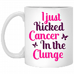 I Just Kicked Cancer In The Clunge Coffee Mug - Beer Stein - Water Bottle