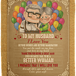 To My Husband I Love You Beyond Words and Imagination Fleece Blanket - Sherpa Blanket