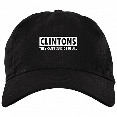 Clintons They Can't Suicide Us All Twill Cap - High-Profile Snapback Hat - Trucker Hat - Beanie - Knit Cap