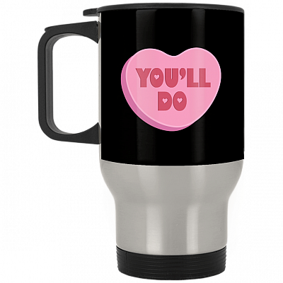 14 oz. Silver Travel Mug
