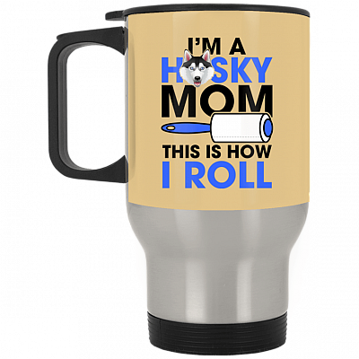 14 oz. Silver Travel Mug