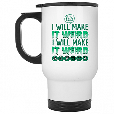 14 oz. White Travel Mug