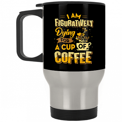 14 oz. Silver Travel Mug