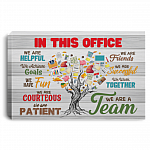 Accountant in This Office We Are Helpful We Achieve Goals Framed Canvas - Unframed Poster