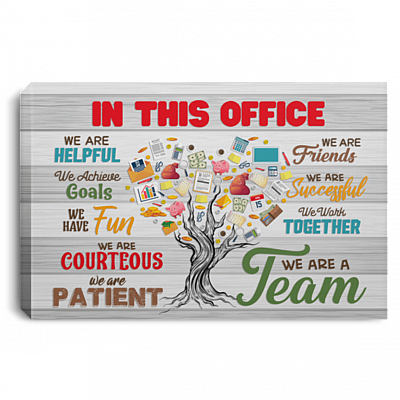 Accountant in This Office We Are Helpful We Achieve Goals Framed Canvas - Unframed Poster