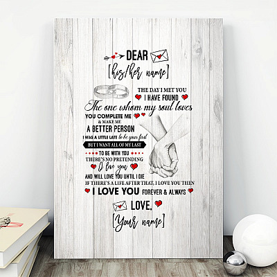 Alternative view of The Day I Met You I Have Found The One Whom My Soul Loves Personalized Framed Canvas Prints - Unframed Poster