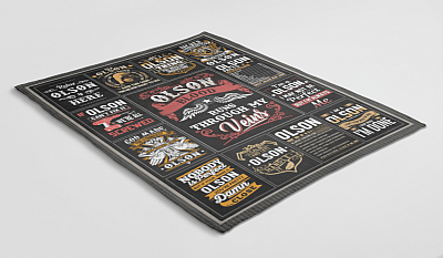 Alternative view of Olson Blood Runs Through My Veins Fleece Blanket - Premium Sherpa Blanket - Woven Blanket