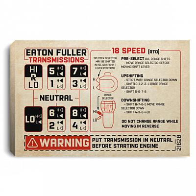 Eaton Fuller Transmissions - Automatic Transmissions Gallery Wrapped Framed Canvas Prints - Unframed Poster