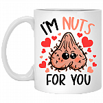 I'm Nuts For You Funny Coffee Mug - Beer Stein - Water Bottle - Anniversary Gifts