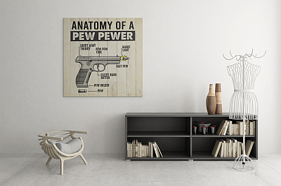 Alternative view of Anatomy Of A Pew Pewer Gallery Wrapped Framed Canvas Prints - Unframed Poster - Home Decor Wall Art