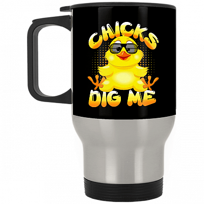 14 oz. Silver Travel Mug