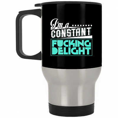 14 oz. Silver Travel Mug