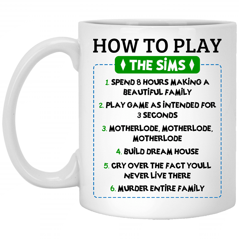 CubeBik How To Play The Sims Ceramic Coffee Mug - Funny Mug