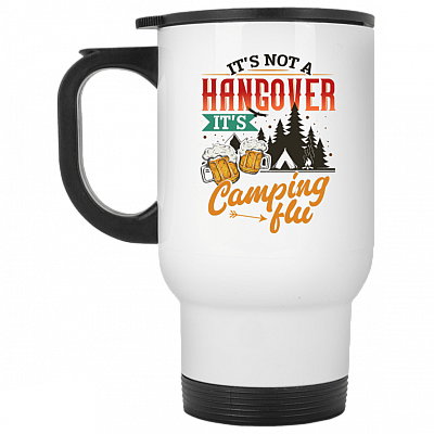 14 oz. White Travel Mug